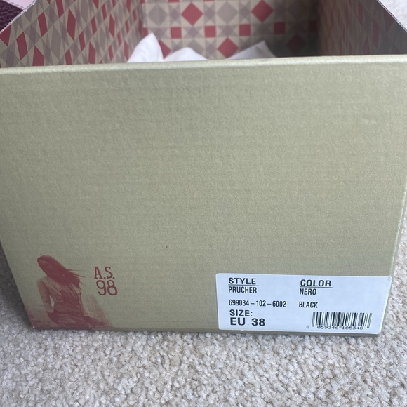 NWT A.S.98 Prucher Sandal in Black Size 38/8 - Picture 7 of 7